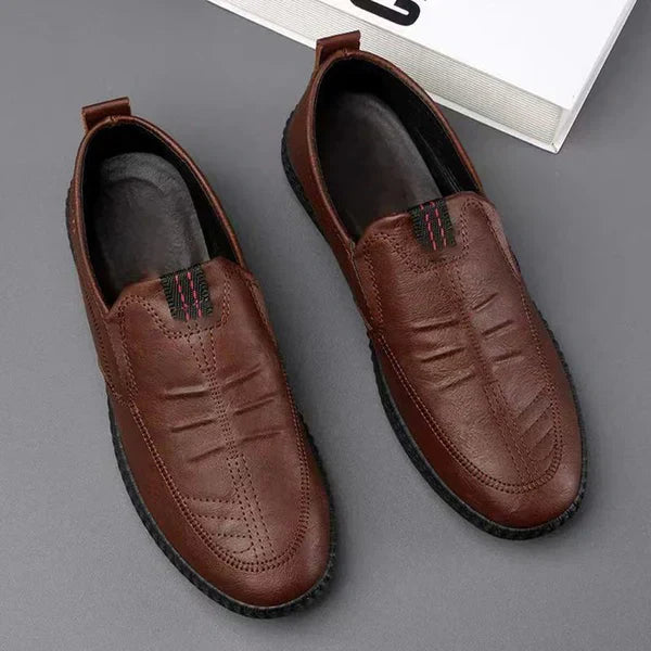 Leather Slip-On Moccasins for Men