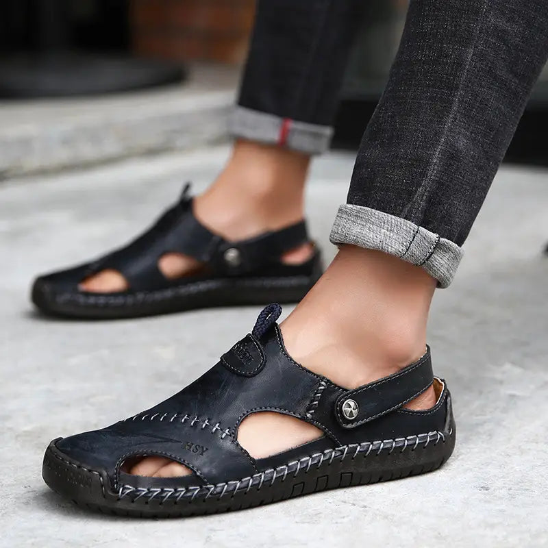 Men's High Quality Soft Leather Casual Sandals - CloudWay™