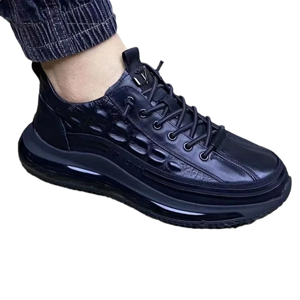 Italian Crocodile Print Air Cushion Casual Shoes for Men