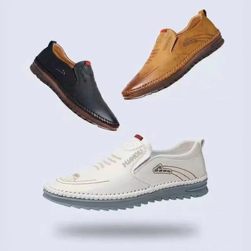Leather Slip-On Moccasins for Men