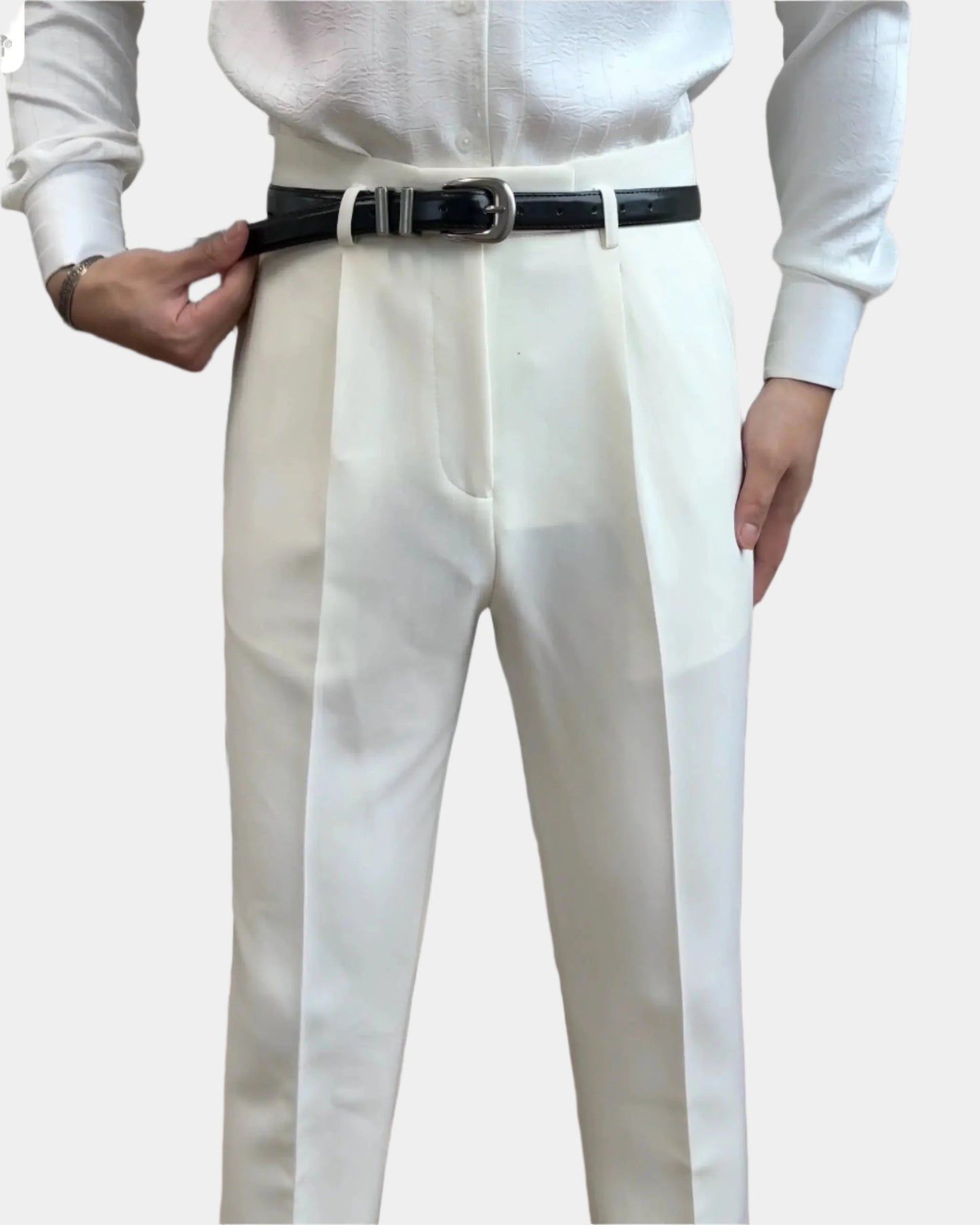 Klassische Hose Astoria mit Gürtel