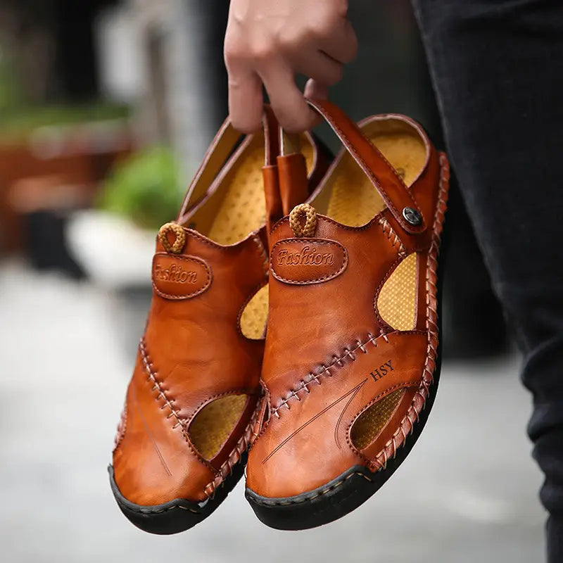 Men's High Quality Soft Leather Casual Sandals - CloudWay™