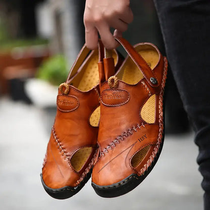 Men's High Quality Soft Leather Casual Sandals - CloudWay™