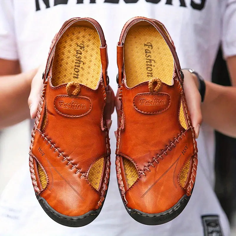 Men's High Quality Soft Leather Casual Sandals - CloudWay™
