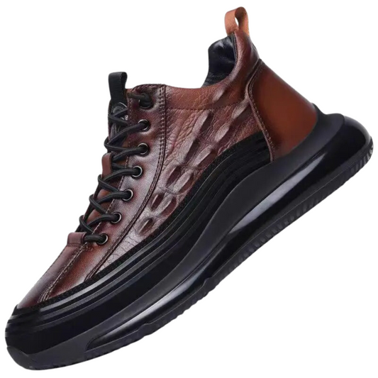 Italian Crocodile Print Air Cushion Casual Shoes for Men
