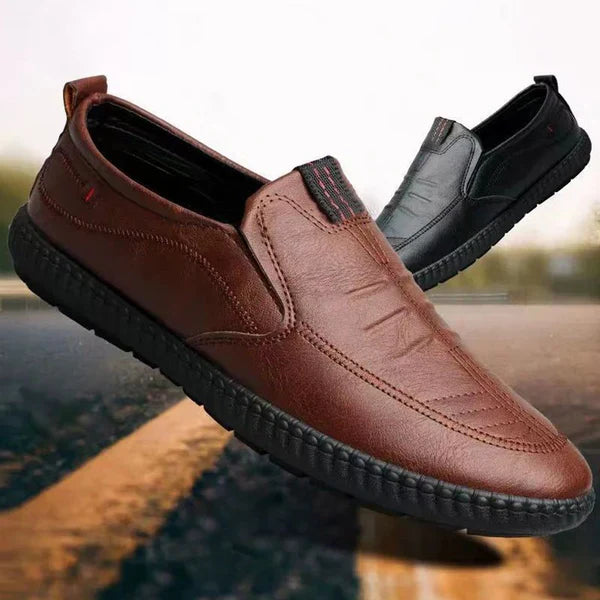 Leather Slip-On Moccasins for Men