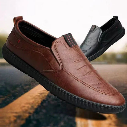 Leather Slip-On Moccasins for Men