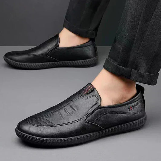 Leather Slip-On Moccasins for Men