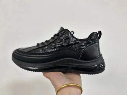 Italian Crocodile Print Air Cushion Casual Shoes for Men