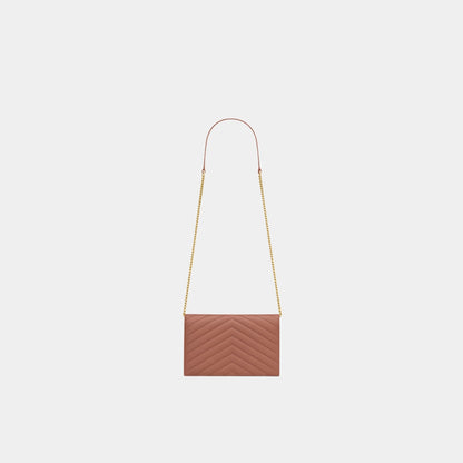 YL- Envelope Chain Wallet In Lambskin