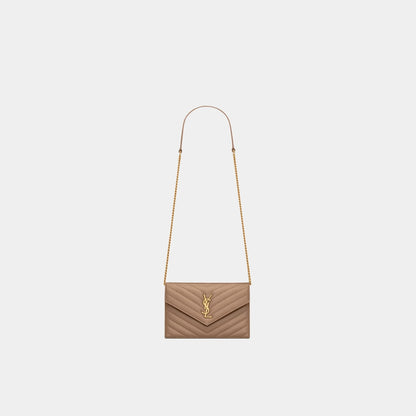 YL- Envelope Chain Wallet In Lambskin