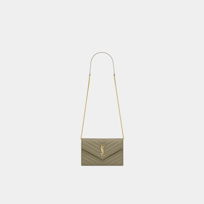 YL- Envelope Chain Wallet In Lambskin